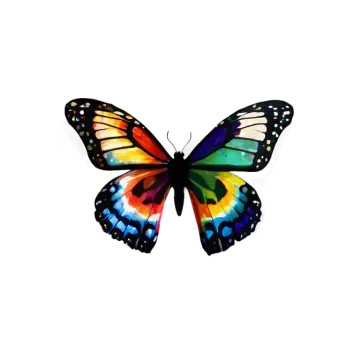a colorful butterfly on a white background