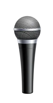 a microphone on a white background