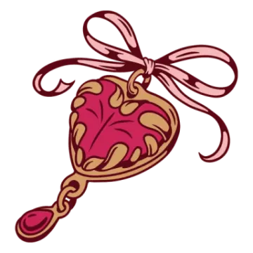 a heart with a ribbon tied around it