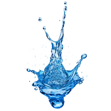a splash of water on a white background
