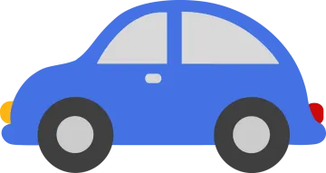 a blue car on a white background