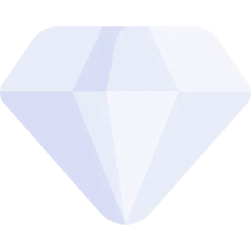 a diamond on a white background