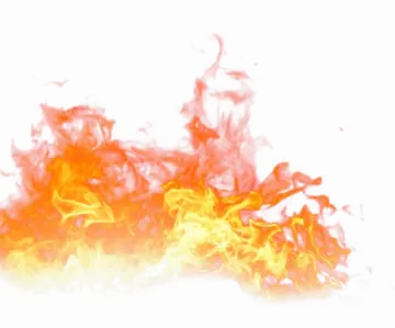 fire on a white background