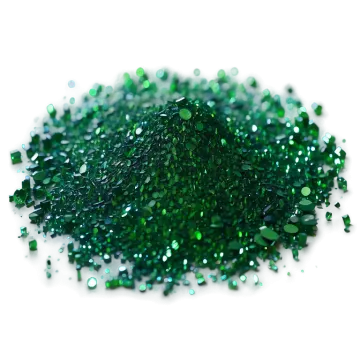 a pile of green glitter