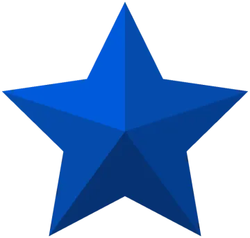 a blue star on a white background
