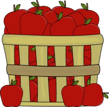 a basket full of apples