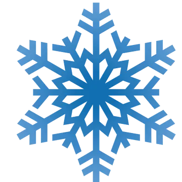 a blue snowflake on white background