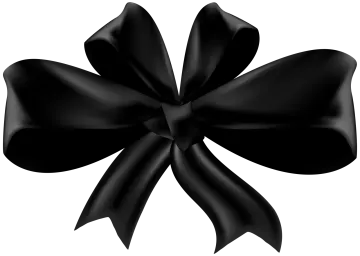a black bow on a white background