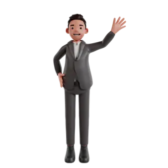 a 3d figure of a man in a suit
