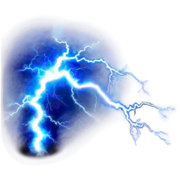 a lightning bolt in the sky