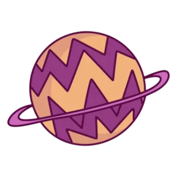an image of a planet with saturn in the background