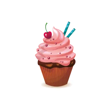 a cupcake with a cherry on top