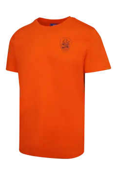 orange t - shirt with logo