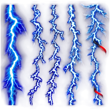 blue and white lightnings