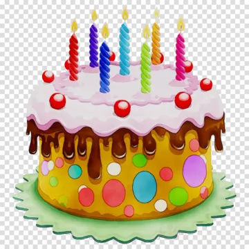 a birthday cake with candles on top of it