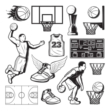 a set of basketball icons