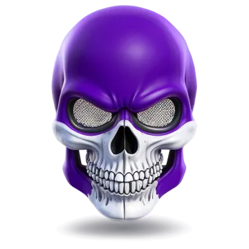 an image of a purple skull