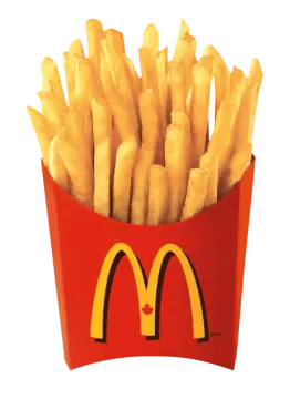 french fries in a red container