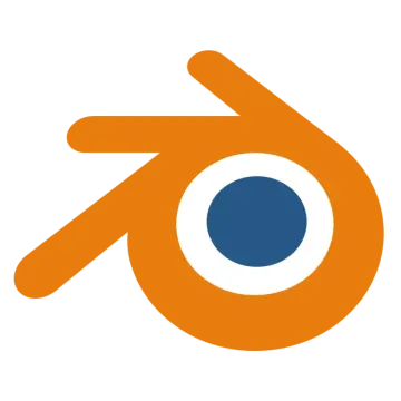 an orange and blue logo with the letter o on it