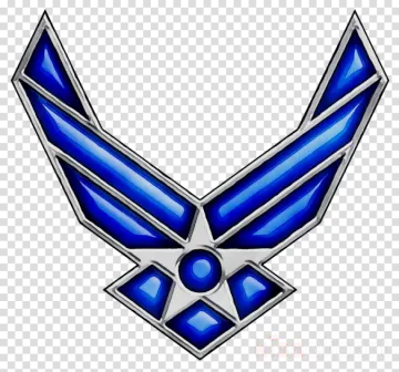 a blue and white air force logo
