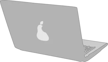 an illustration of a laptop with the cover open