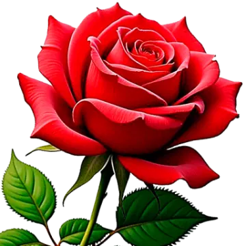 a red rose on a white background