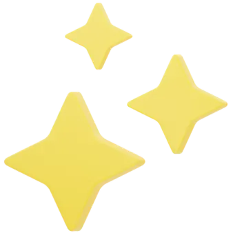 three yellow stars on a white background