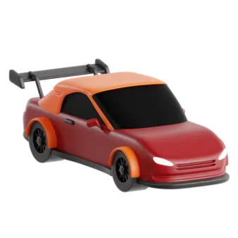 a toy car on a white background