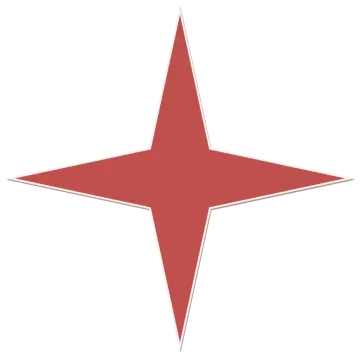 a red star with white background