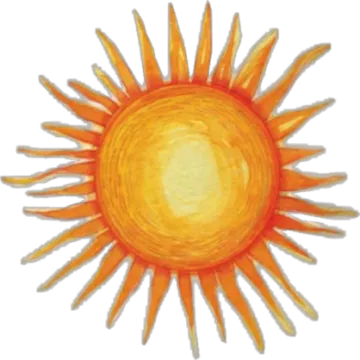 a drawing of the sun