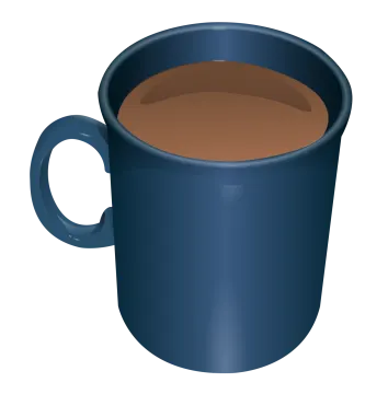 a cup of coffee on a white background