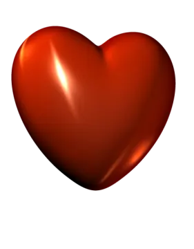 a red heart on a white background
