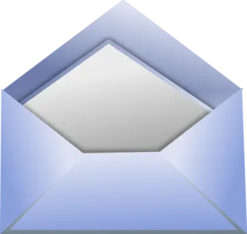 an open envelope with a blank paper inside