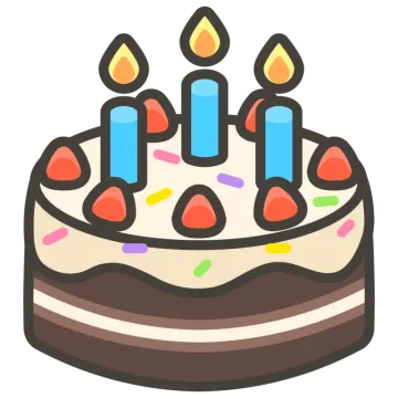 a birthday cake with candles on top