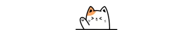 a white and orange cat sitting on top of a table