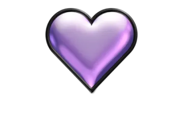 a purple heart on a white background