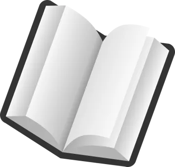 an open book on white background