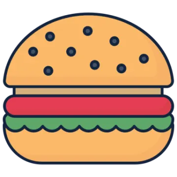 a hamburger with blueberries on it