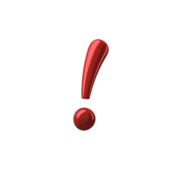 a red question mark on a white background