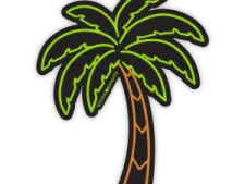 a palm tree on a white background