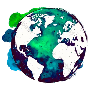 a watercolor painting of the earth