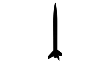 a black and white silhouette of an airplane