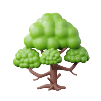 a green tree on a white background