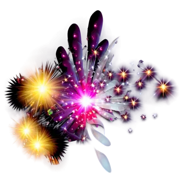 a bunch of colorful fireworkss on a white background
