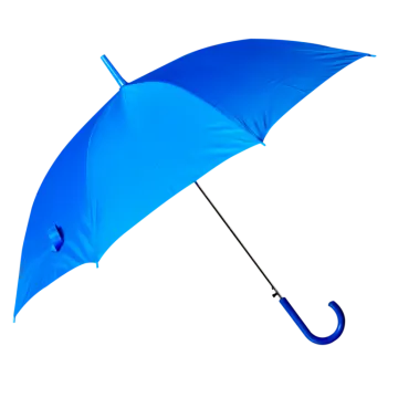 a blue umbrella on a white background
