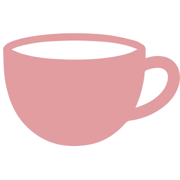 a pink cup on a white background
