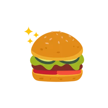 a hamburger on a white background