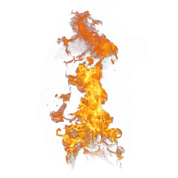 fire on a white background