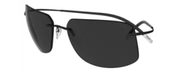 a black sunglasses on a white background