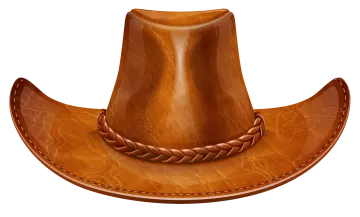 a cowboy hat on a white background